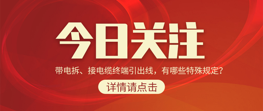 帶電拆、接電纜終端引出線，有哪些特殊規定？